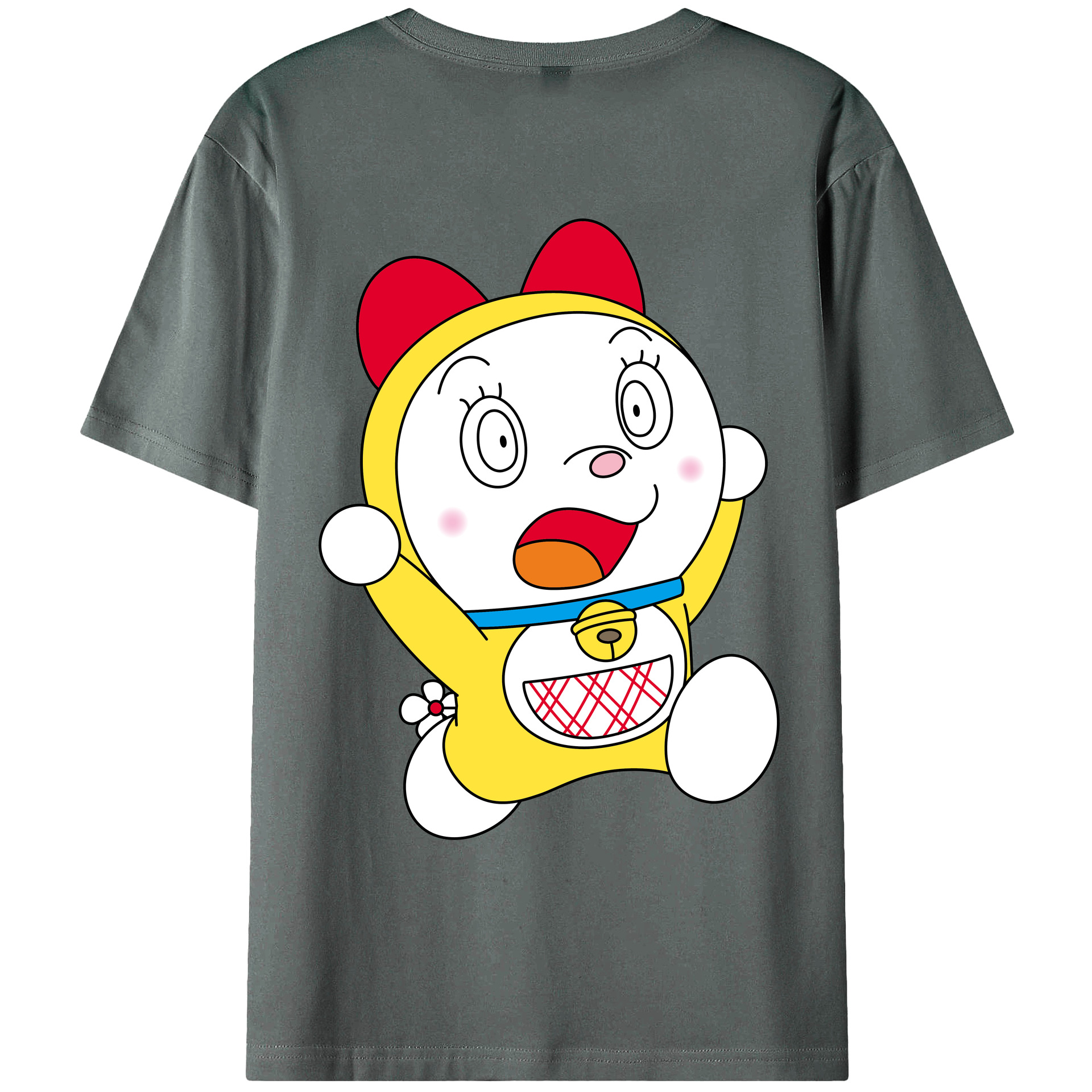 （画像用） ドラえもん ドラミ Doraemon Dorami 綿100％ メンズ半袖Tシャツ（バックプリント） 通気性